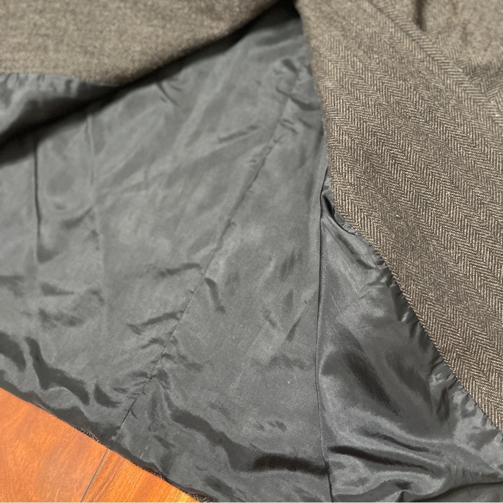 Willi Smith Double Breasted Herringbone Wool Coat - image 7